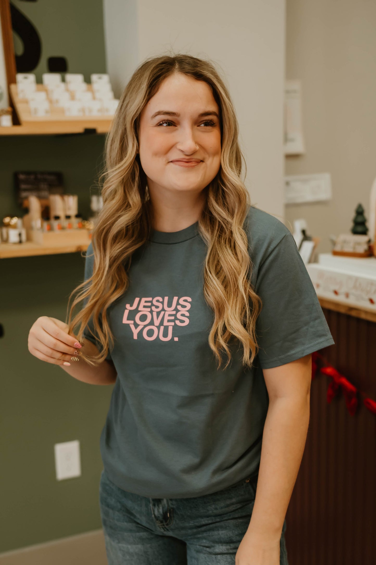 NAVY + PINK JLY TEE