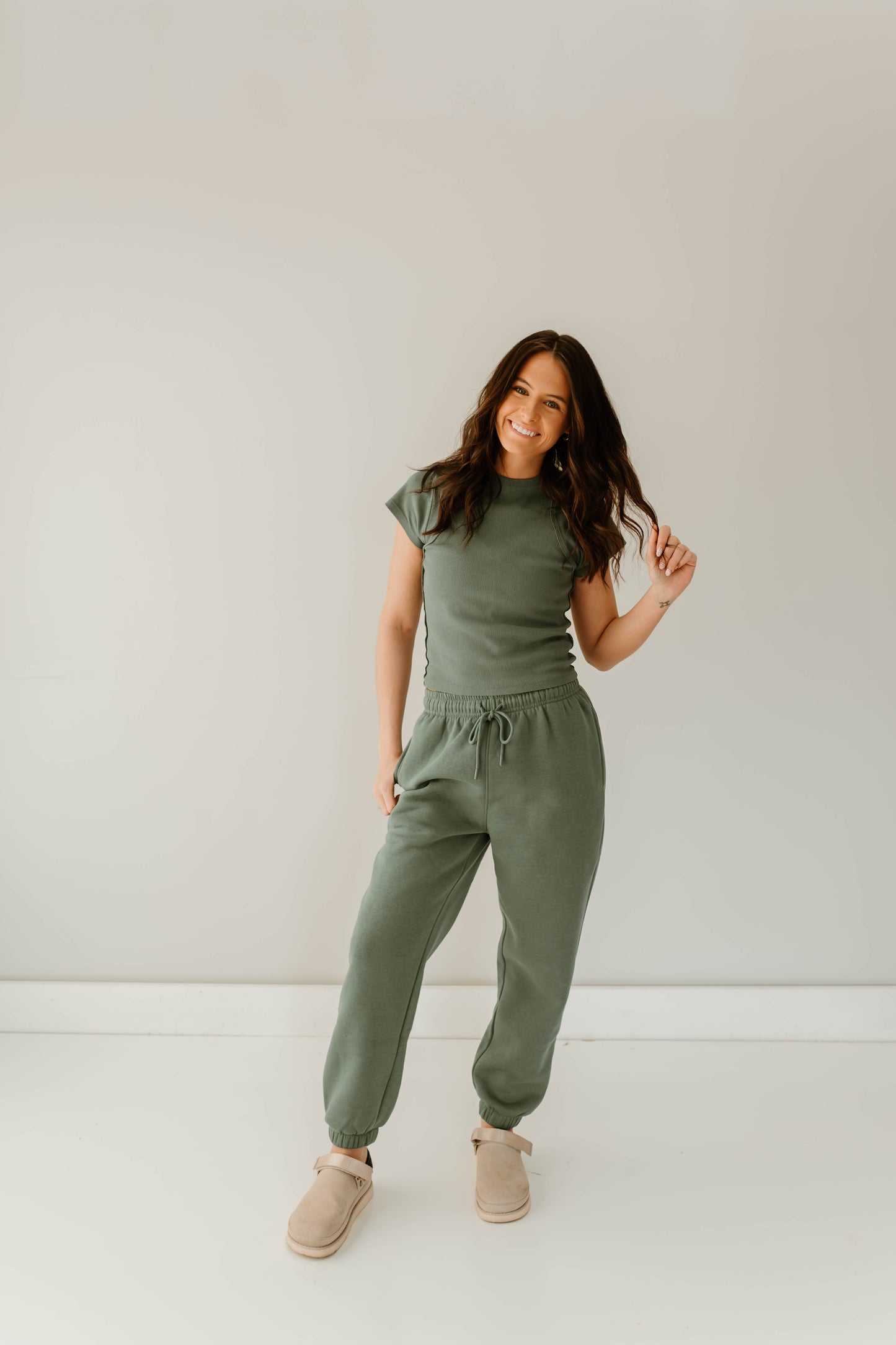 SAGE SHORT SLEEVE + JOGGER LOUNGE SET