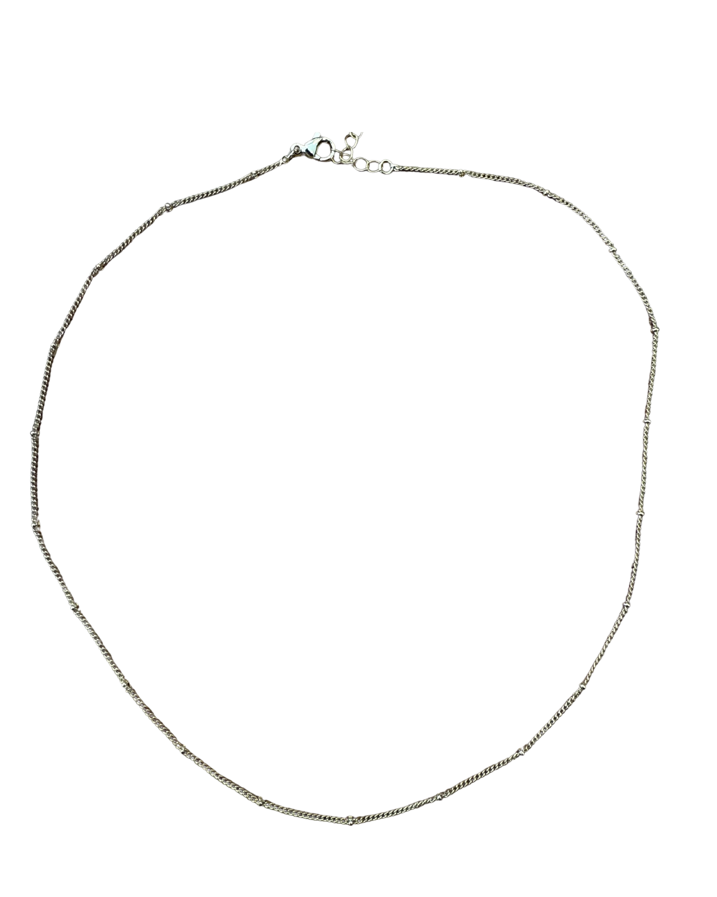 18IN THIN BEADED DANGLE CHAIN + 2IN EXTENDER