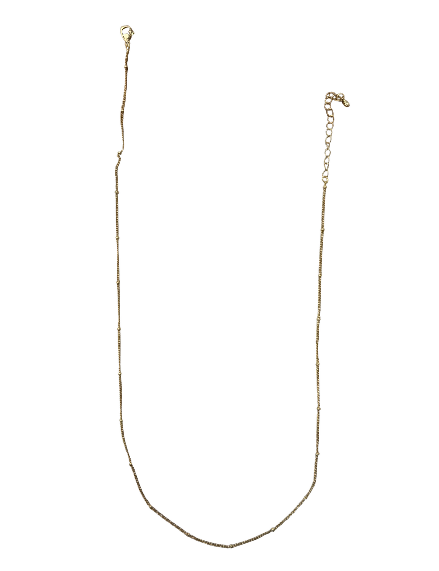 18IN THIN BEADED DANGLE CHAIN + 2IN EXTENDER