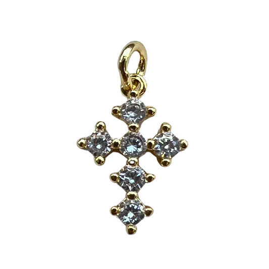 MINI CHRYSTAL CROSS CHARM