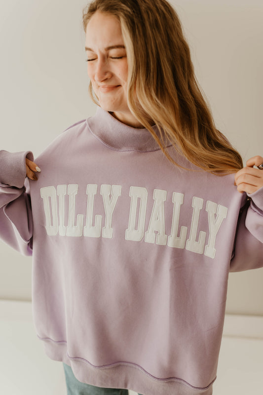LAVENDER DILLY DALLY MOCK NECK