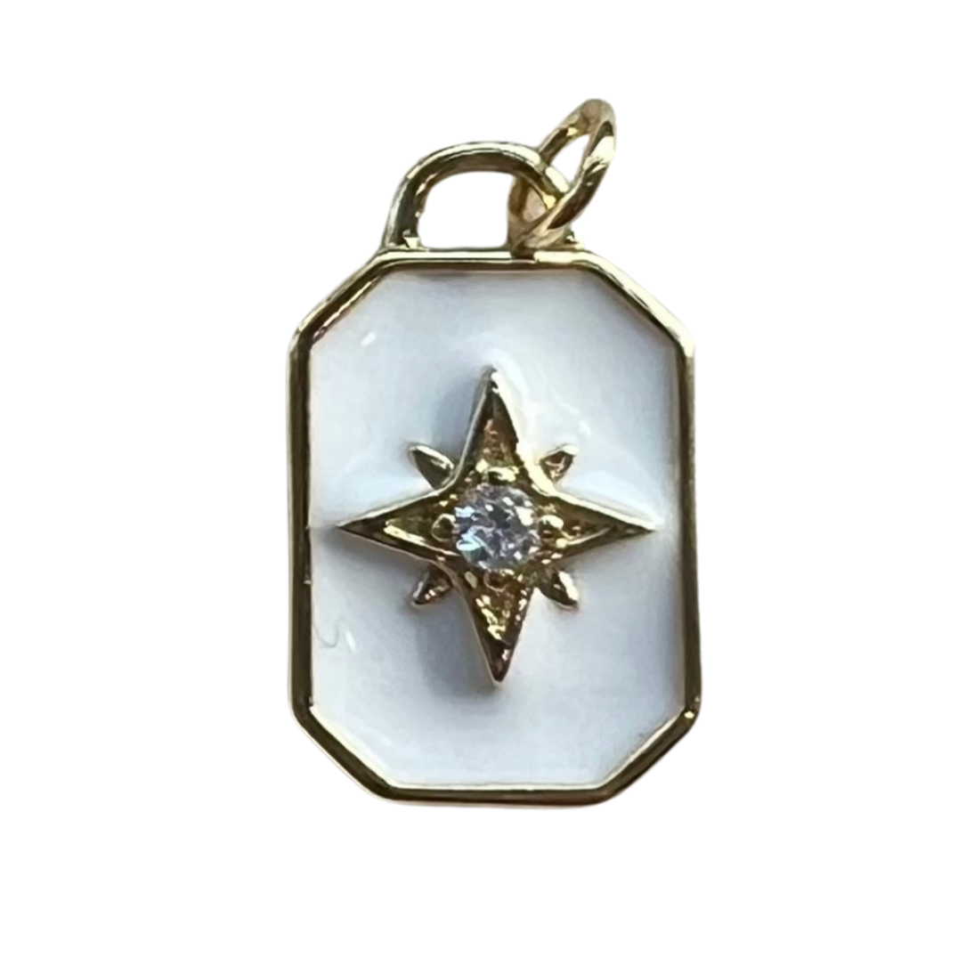 WHITE STAR PENDANT CHARM