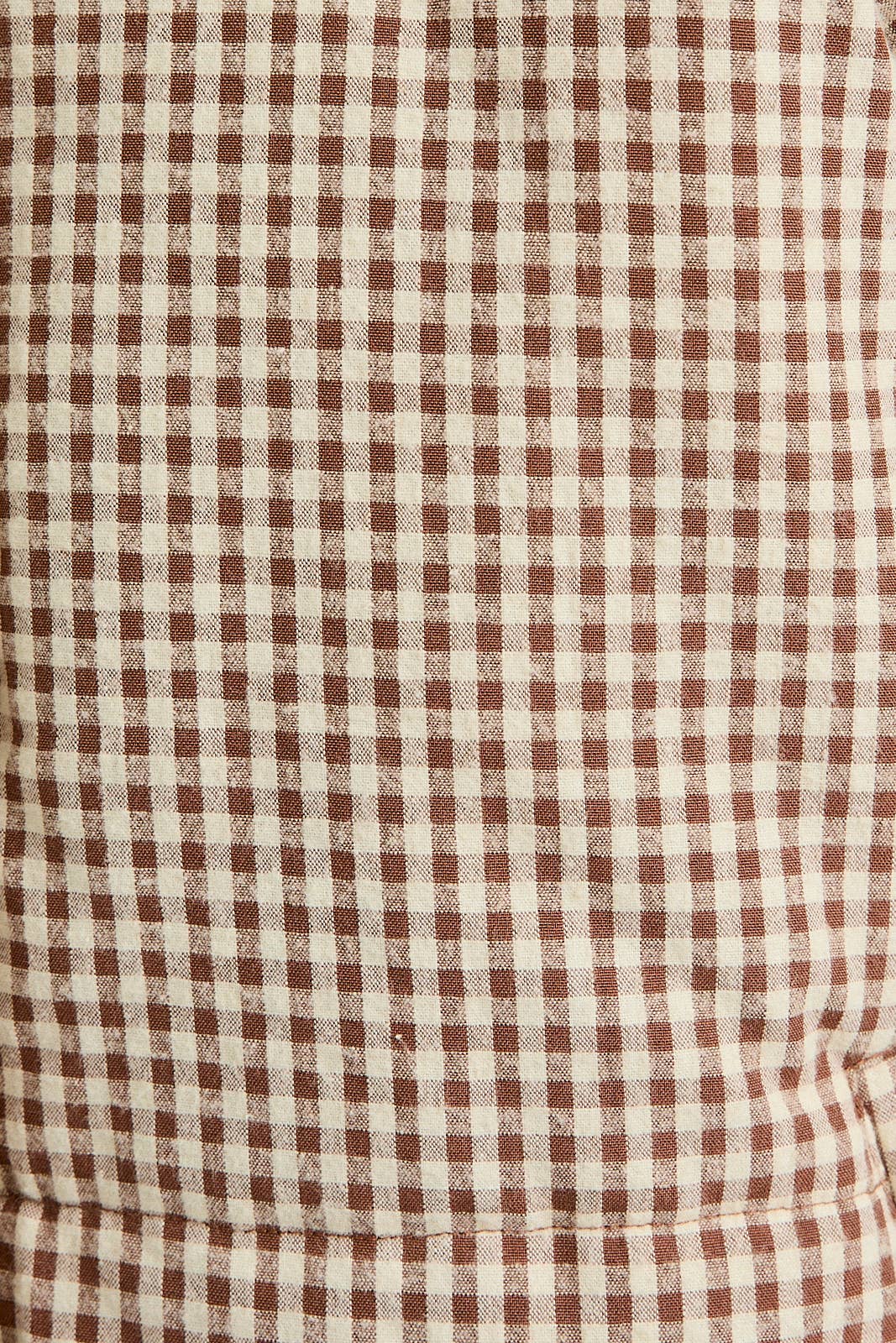 GINGHAM PUFFER JACKET