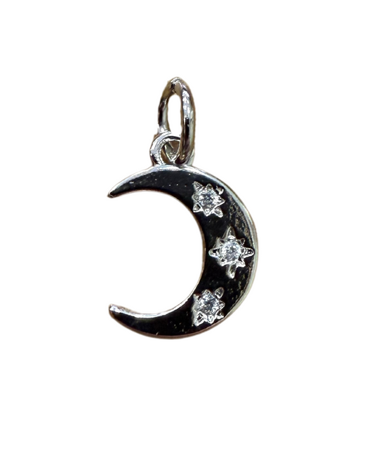 SILVER MINI MOON CHARM