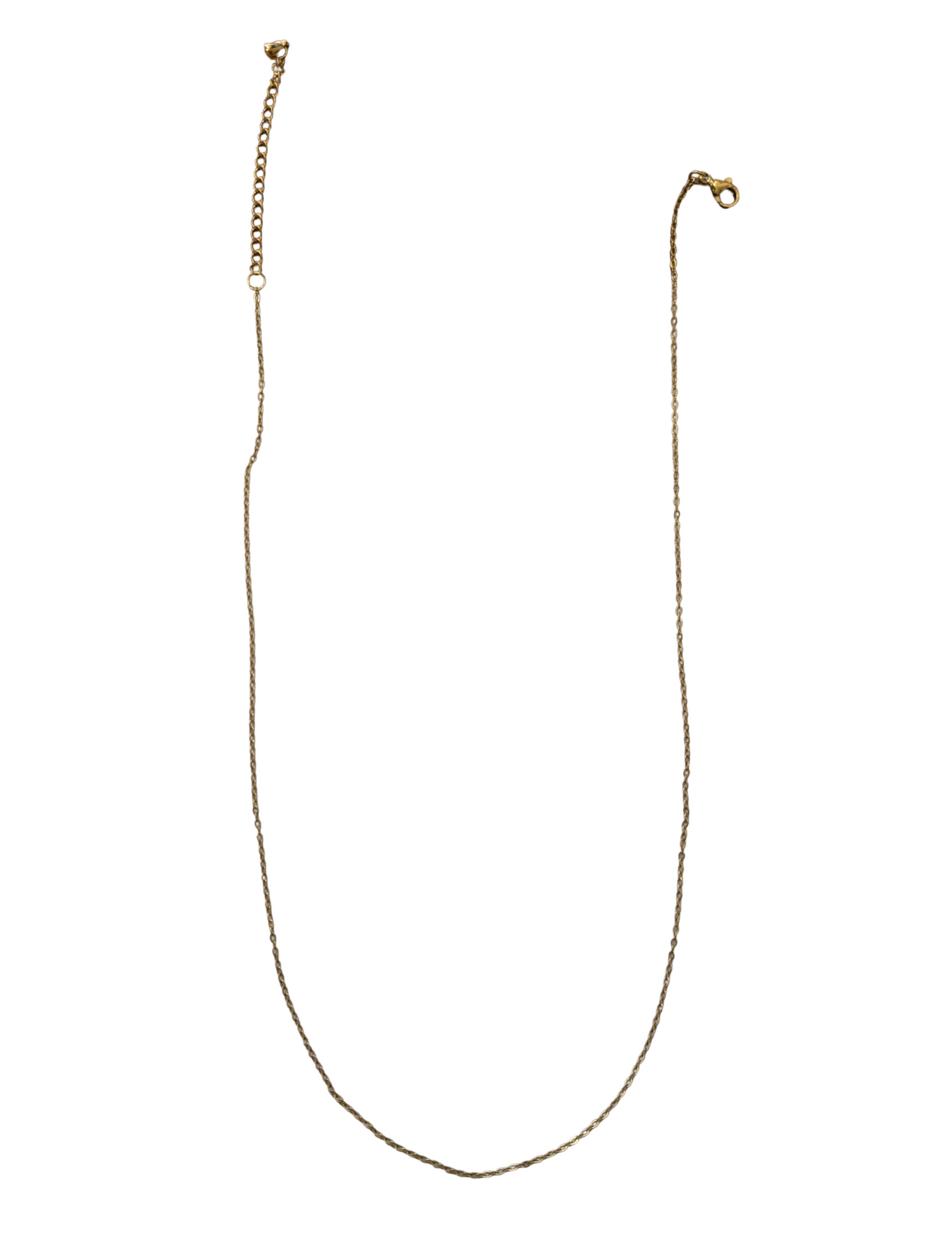 GOLD 16IN THIN DANGLE CHAIN + 2 IN EXTENDER