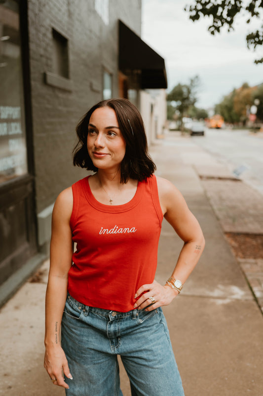 RED RIBBED INDIANA TANK