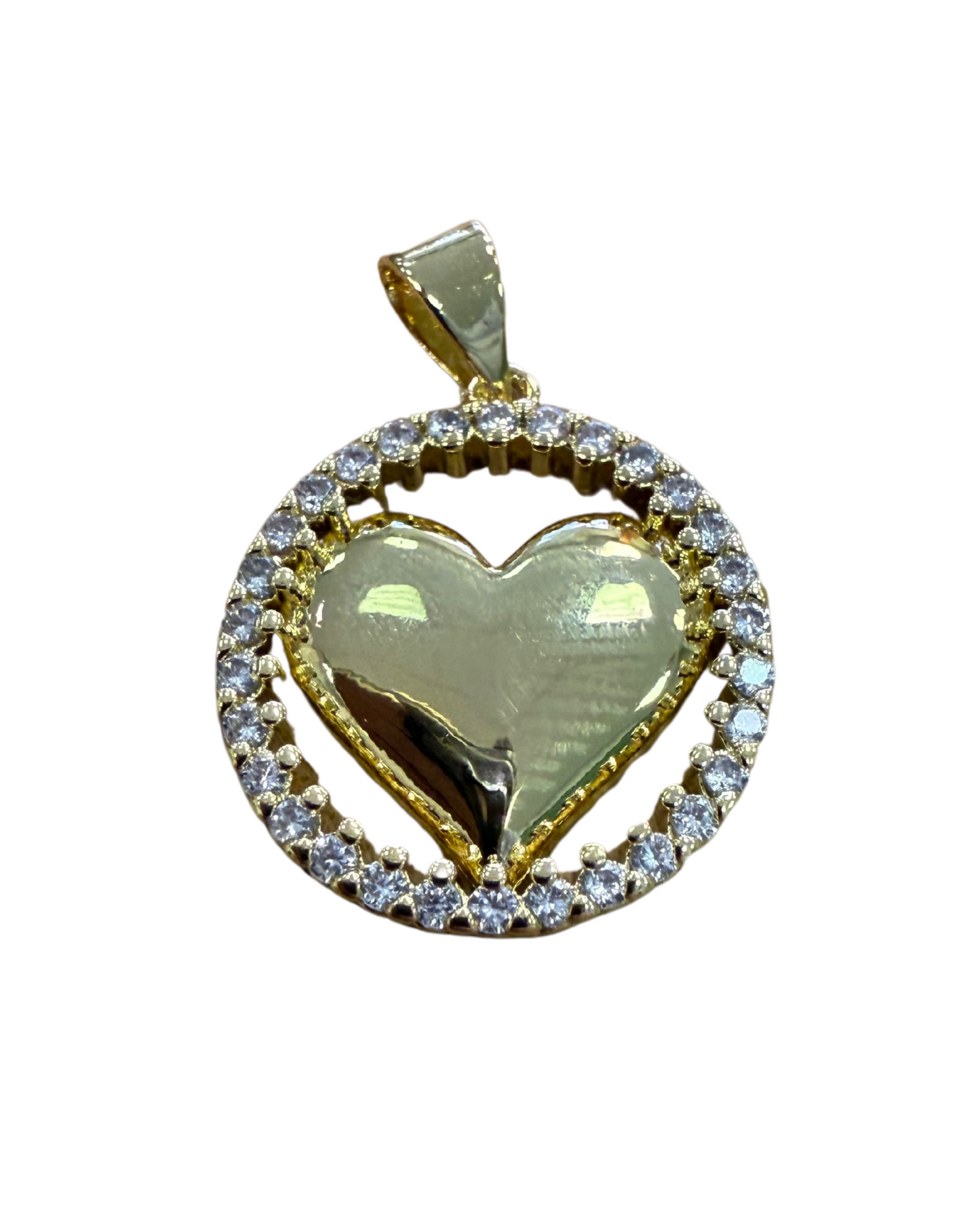 CIRCLE HEART PENDANT CHARM