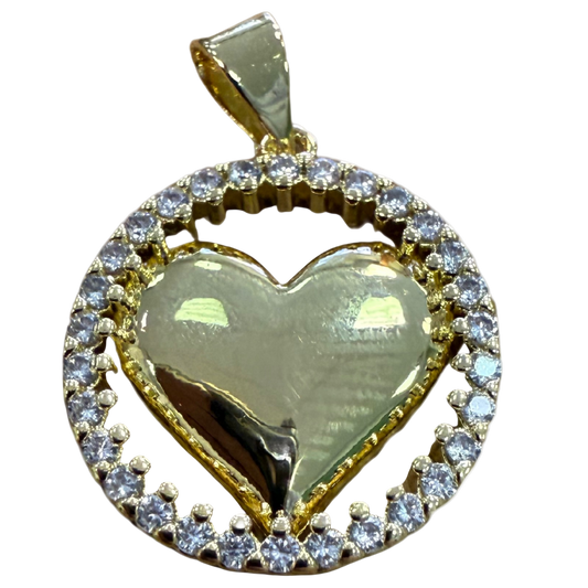 CIRCLE HEART PENDANT CHARM