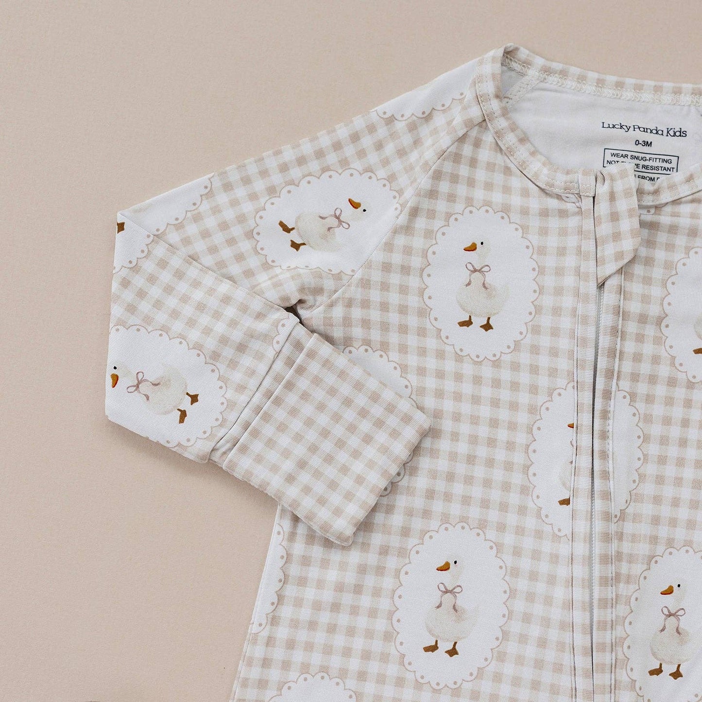 Bamboo Zip Romper | Gingham & Goose