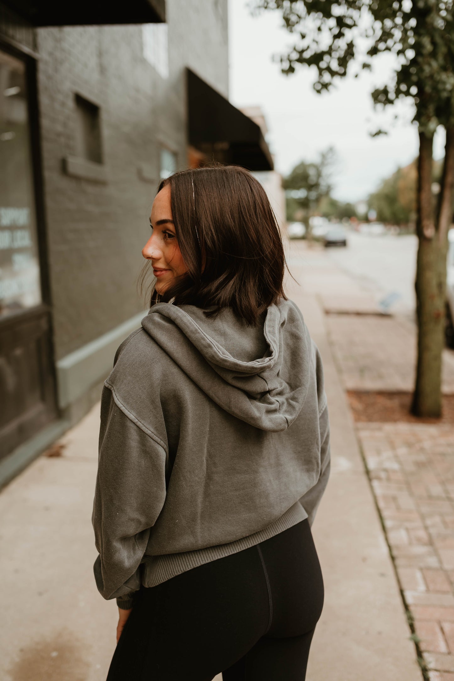 CHARCOAL MINERAL WASH HALF ZIP SCUBA
