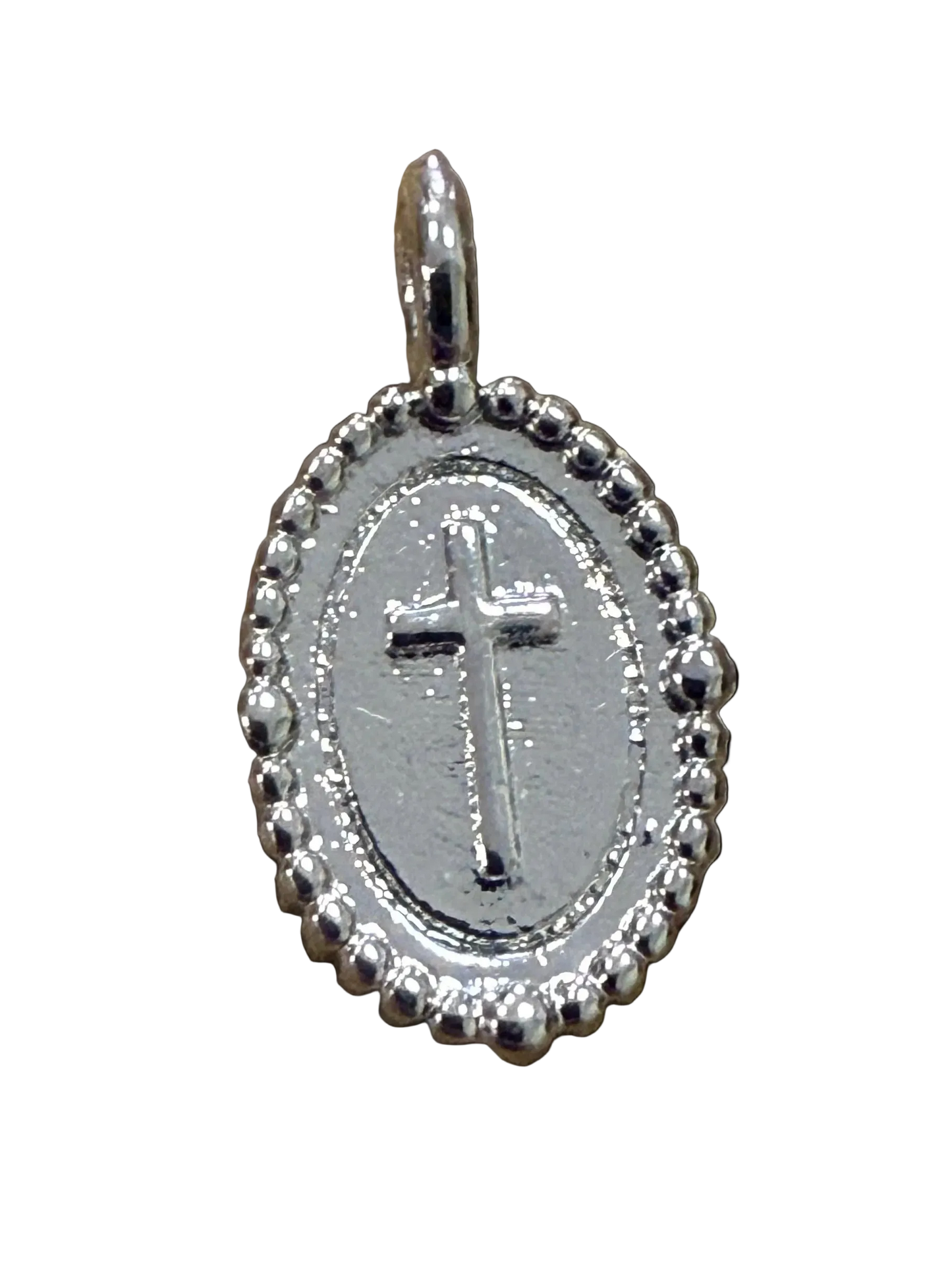 SILVER MINI CROSS PENDANT CHARM