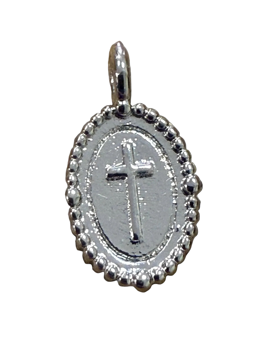 SILVER MINI CROSS PENDANT CHARM