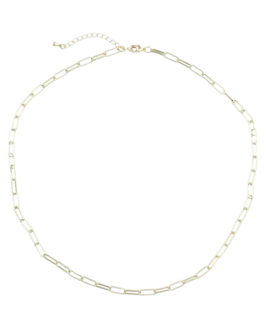 16IN + 2IN EXT. PAPERCLIP FLAT LINK CHAIN