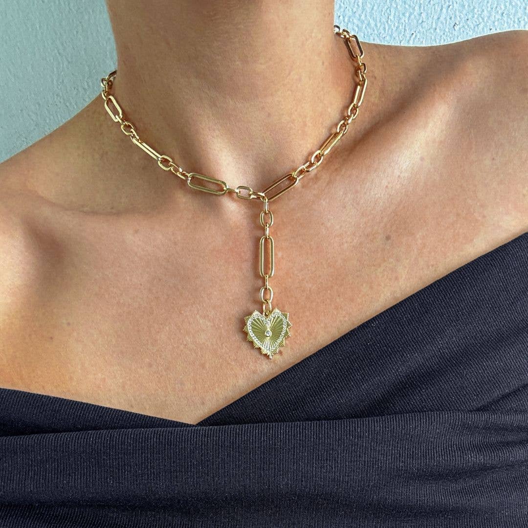 HEART Y LINK NECKLACE