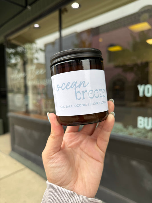 OCEAN BREEZE SOY WAX CANDLE | summer collection