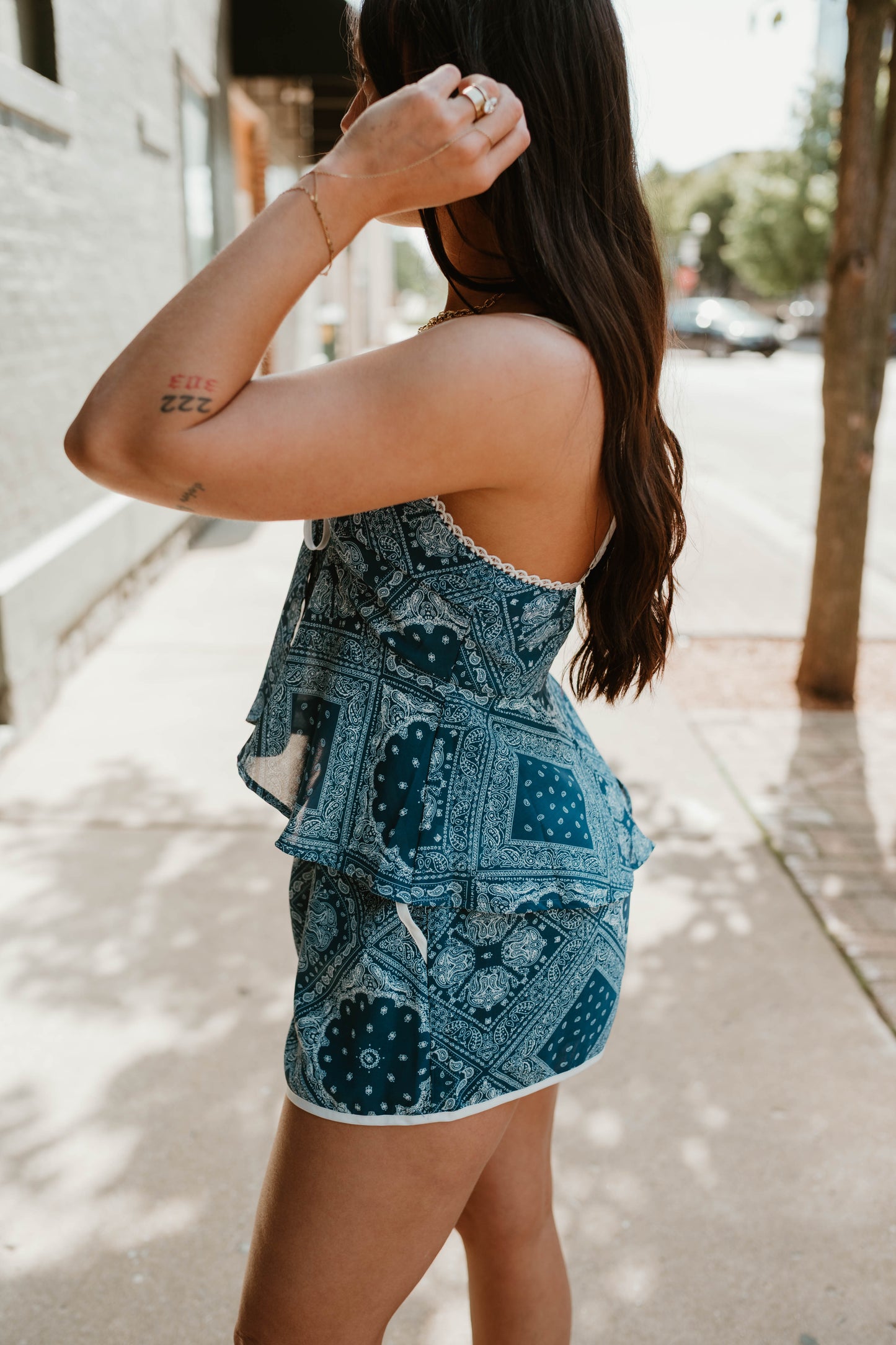 BLUE + WHITE BANDANA SET