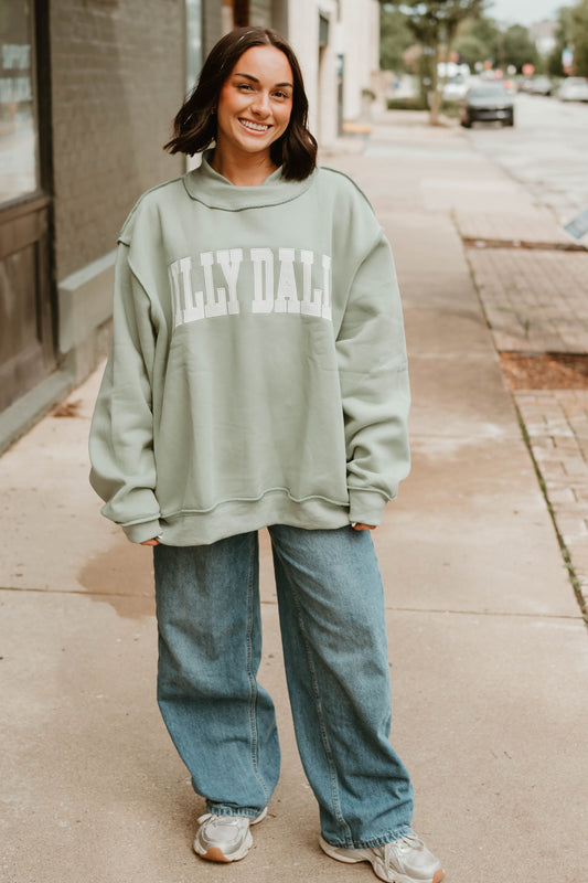 SAGE DILLY DALLY MOCK NECK