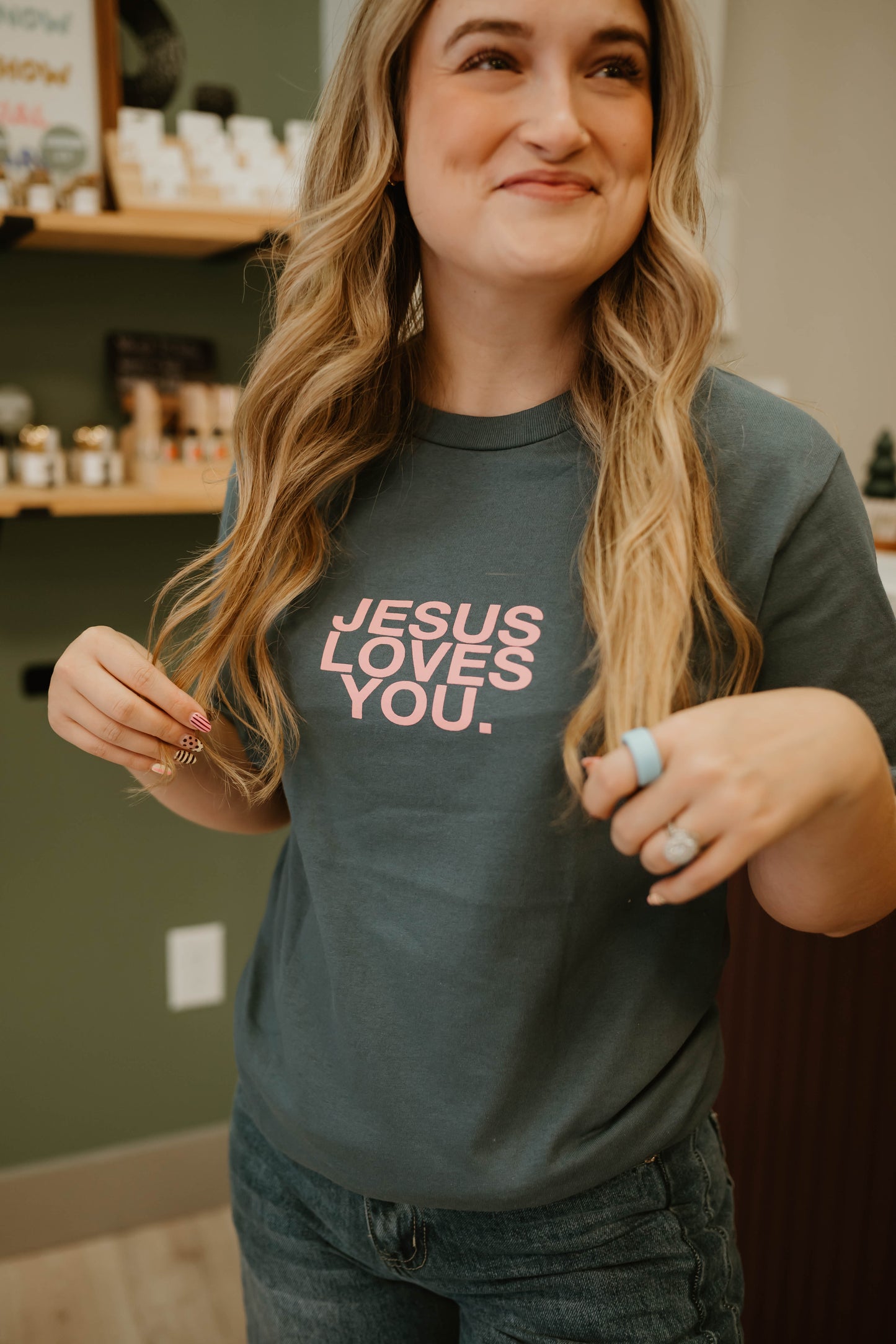 NAVY + PINK JLY TEE