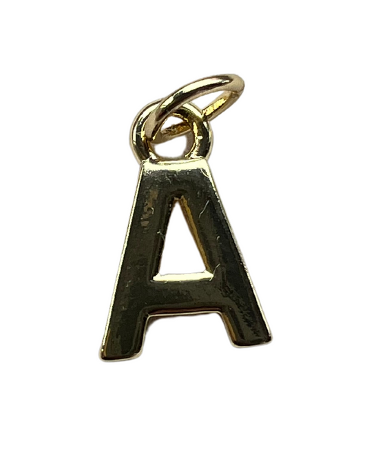 PLAIN GOLD INITIAL CHARM