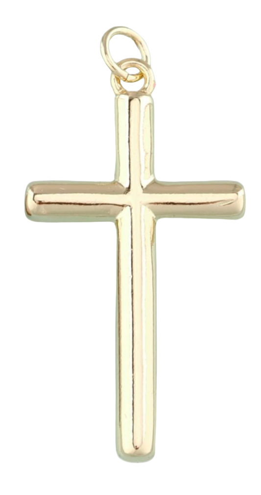 GOLD LARGE CROSS CHARM