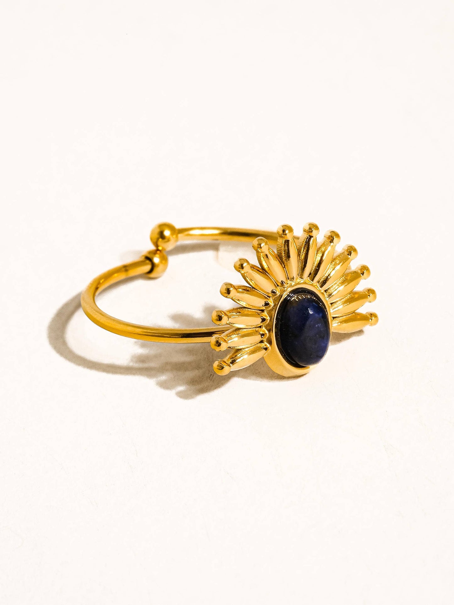 NON TARNISH SUN STONE RING