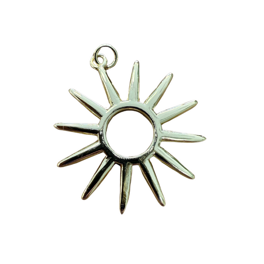LARGE GOLD SUN CHARM