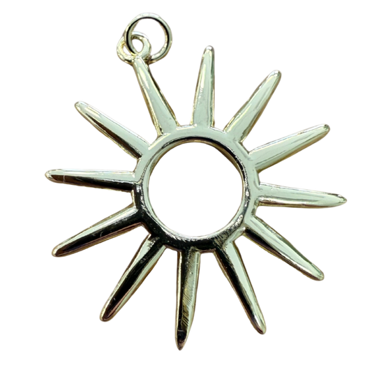 LARGE GOLD SUN CHARM