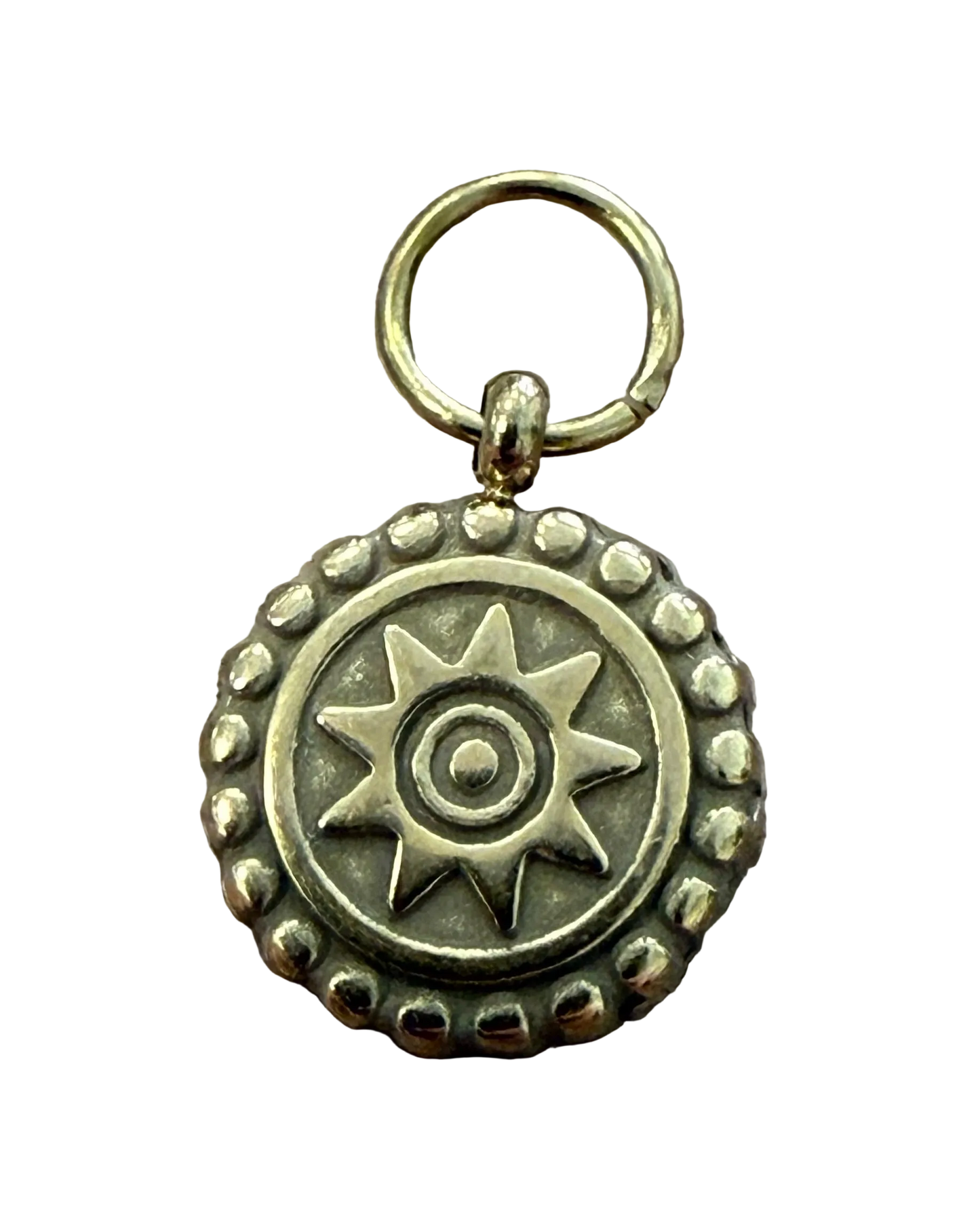 GOLD ROUND SUN CHARM