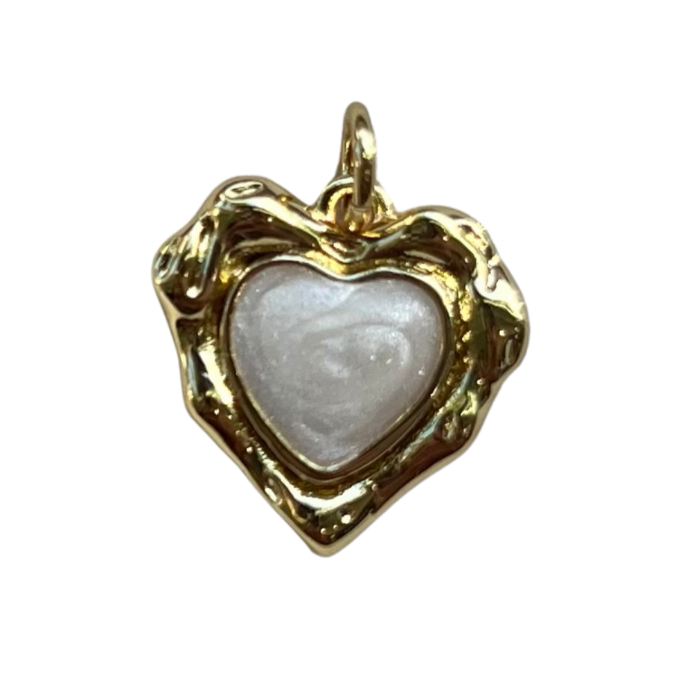 OPAL HEART CHARM