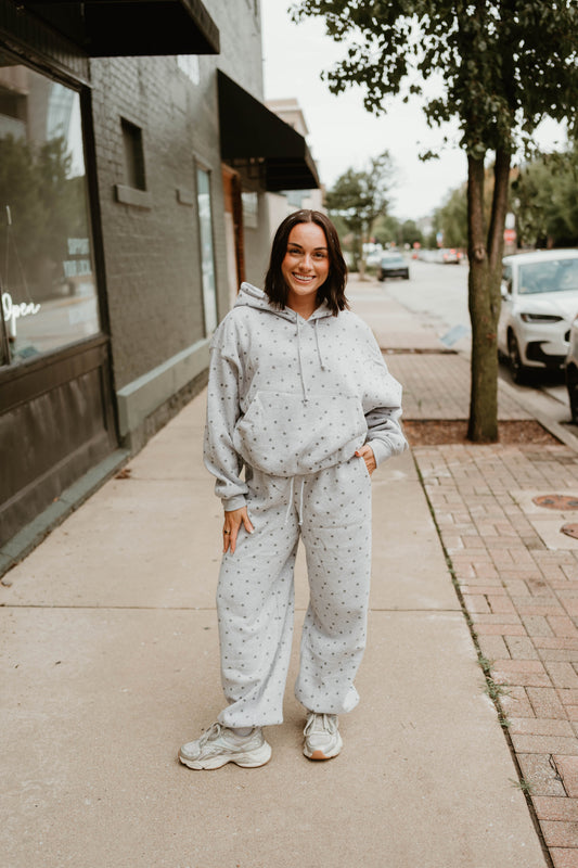 GRAY STAR ELASTIC WAIST JOGGERS