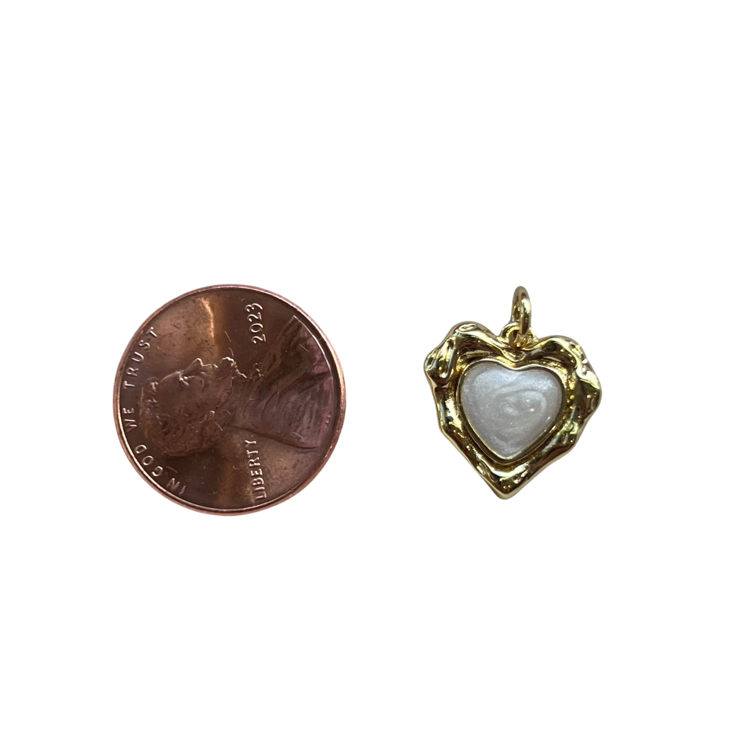 OPAL HEART CHARM