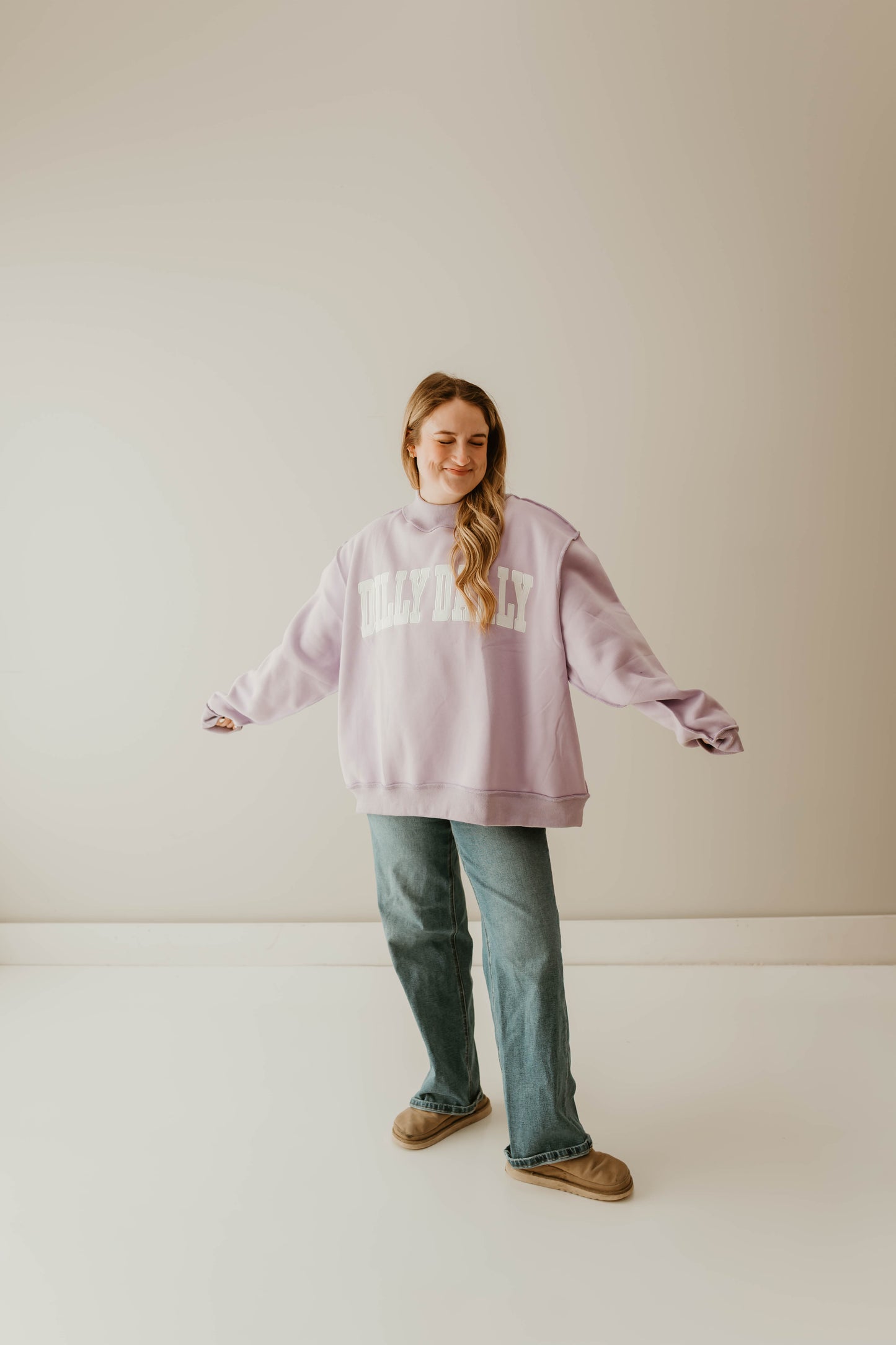 LAVENDER DILLY DALLY MOCK NECK