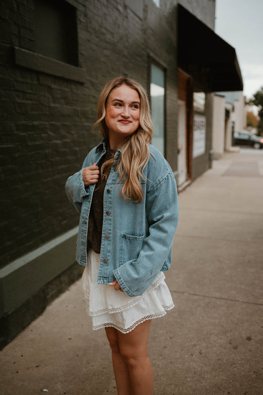 MEDIUM WASH DENIM JACKET