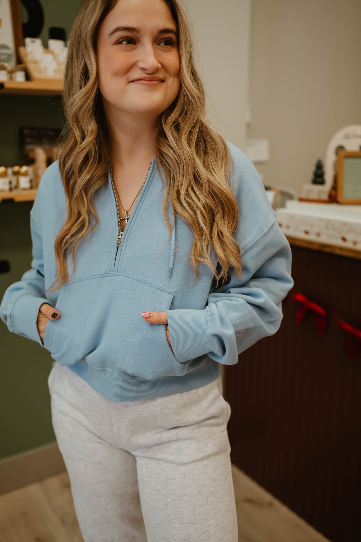 HALF ZIP SCUBA HOODIE