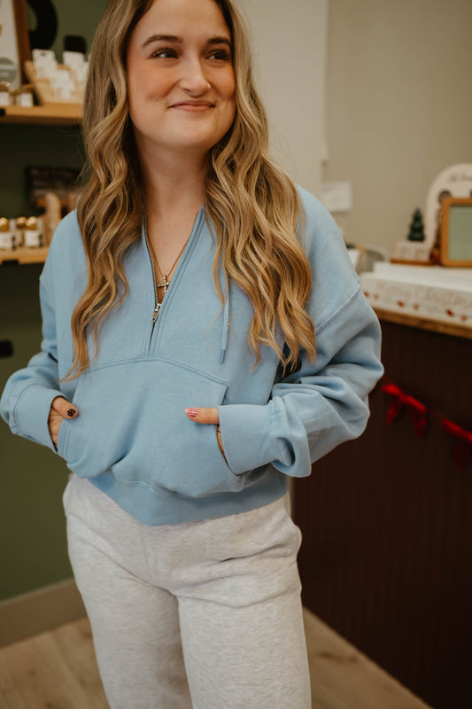 HALF ZIP SCUBA HOODIE