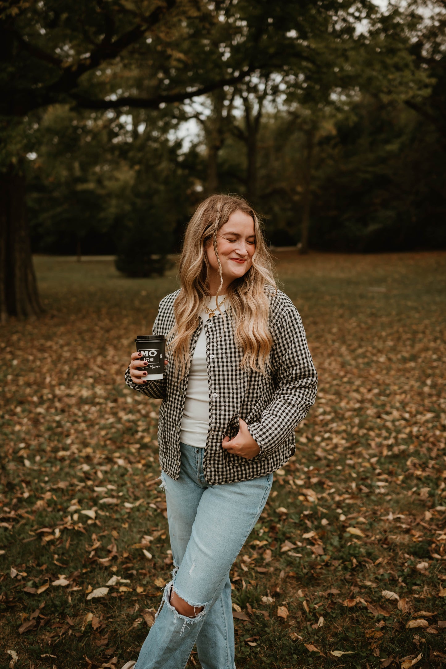 BLACK + CREAM GINGHAM JACKET