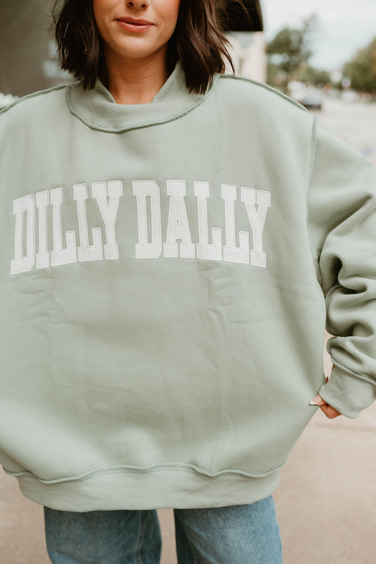 SAGE DILLY DALLY MOCK NECK
