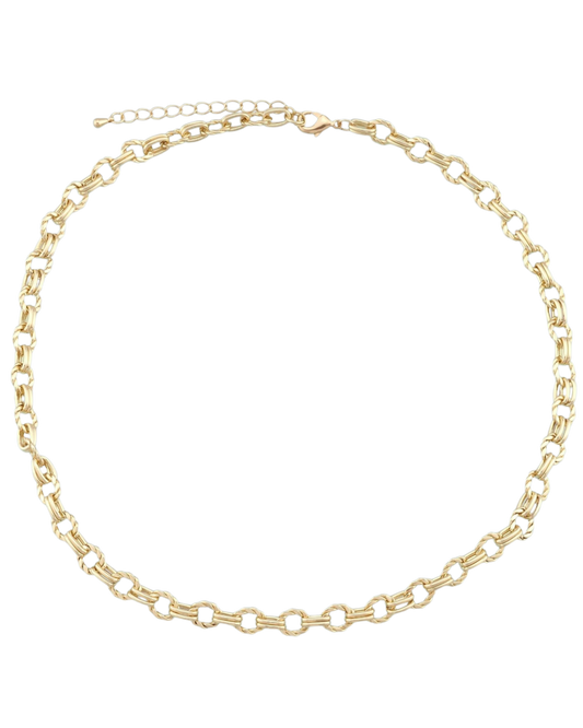 GOLD TWIST LINK CHUNKY CHAIN