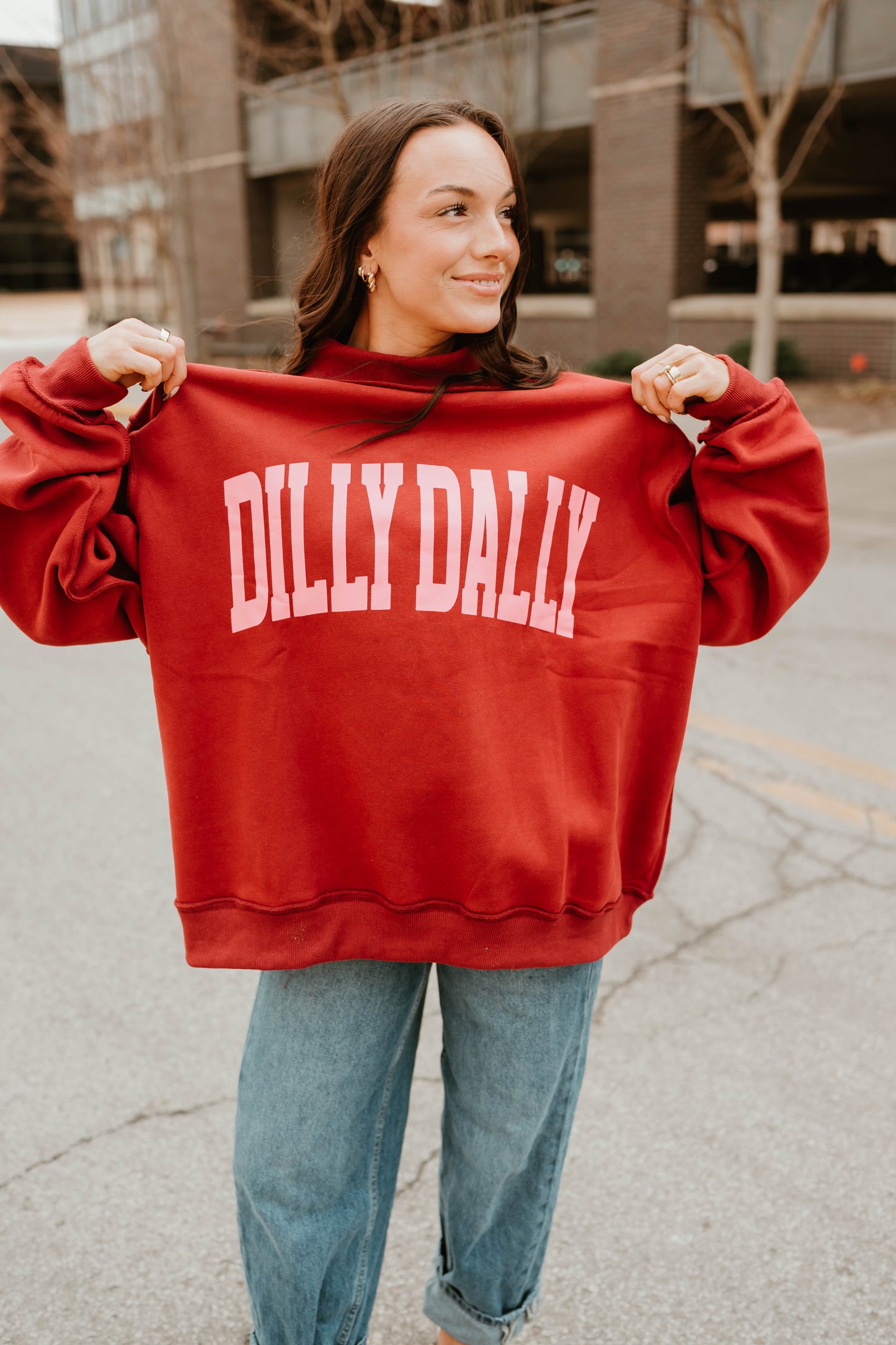 DILLY DALLY MOCK NECK PULLOVER