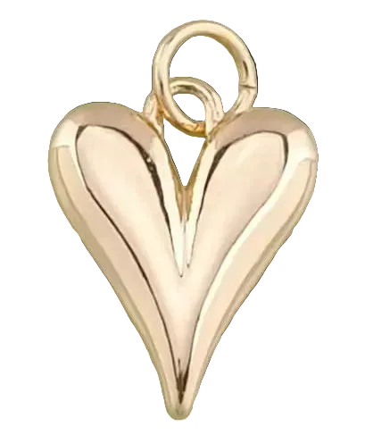 GOLD BUBBLE HEART CHARM