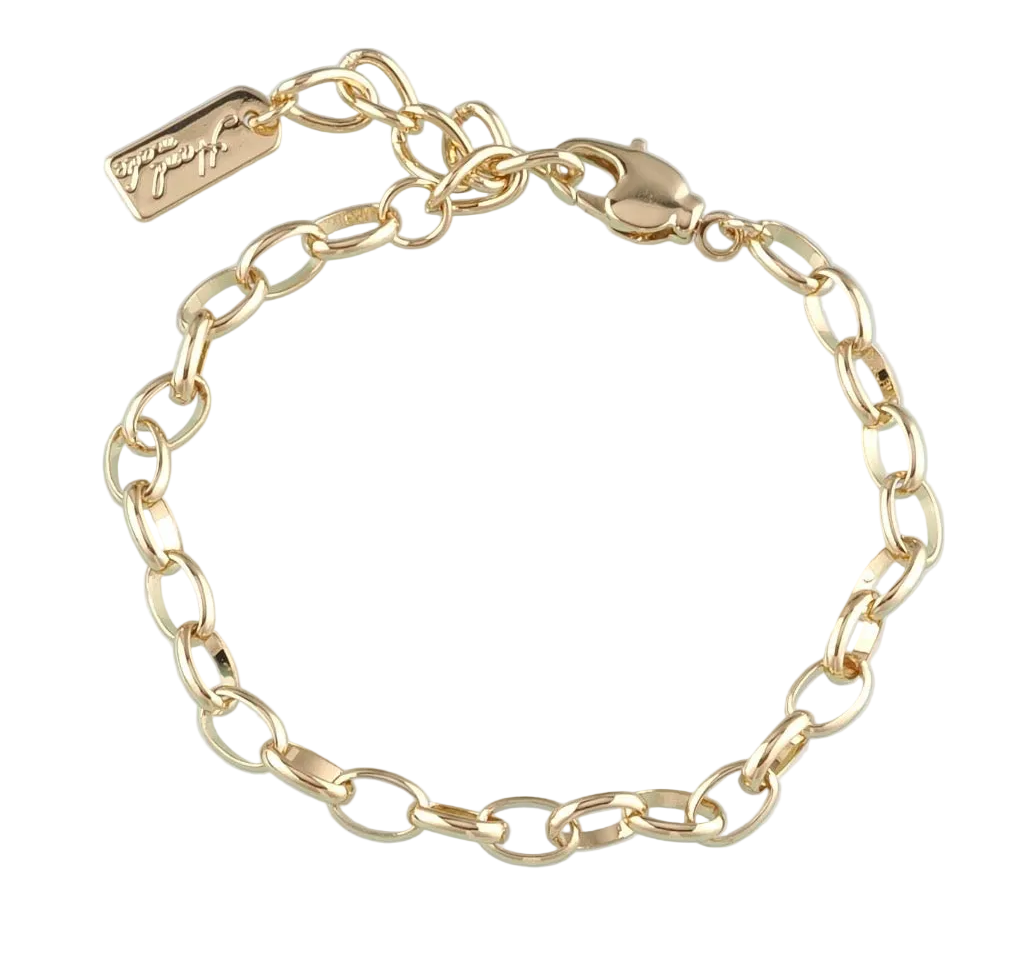 FLAT OVAL LINK BRACELET CHAIN