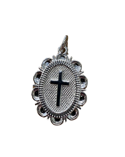 SILVER CROSS PENDANT CHARM