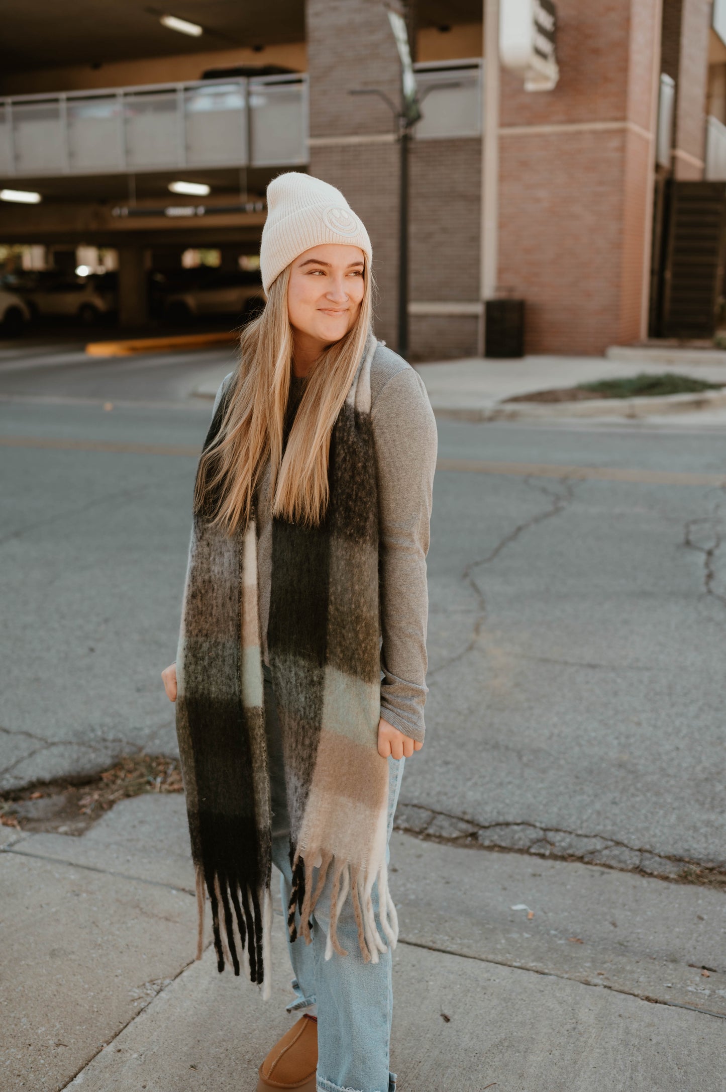 BLUE MULTI FRINGE SCARF