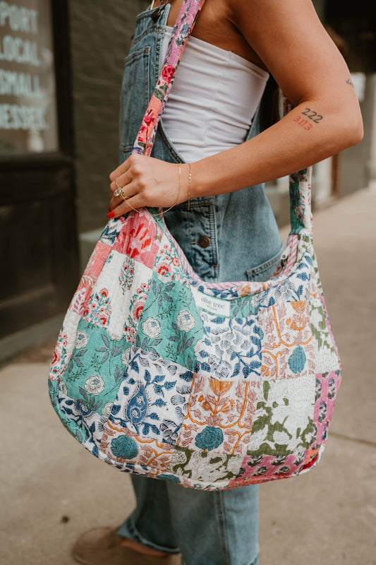 SUNRISE QUILTED PATCHWORK XL CROSSBODY