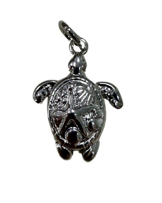 SILVER TURTLE CHARM