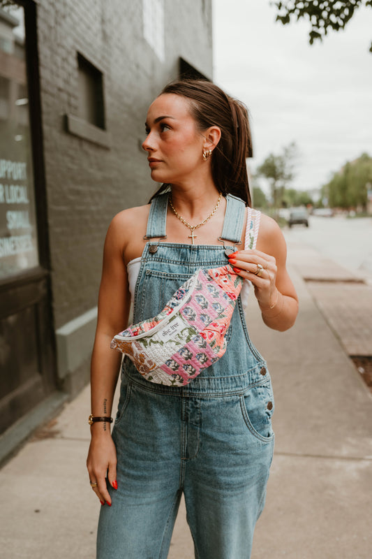SUNRISE QUILTED PATCHWORK BUM BAG