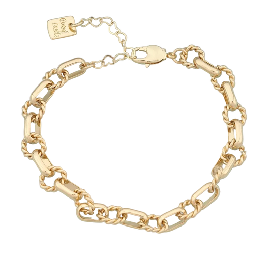 GOLD TWIST LINK BRACELET CHAIN