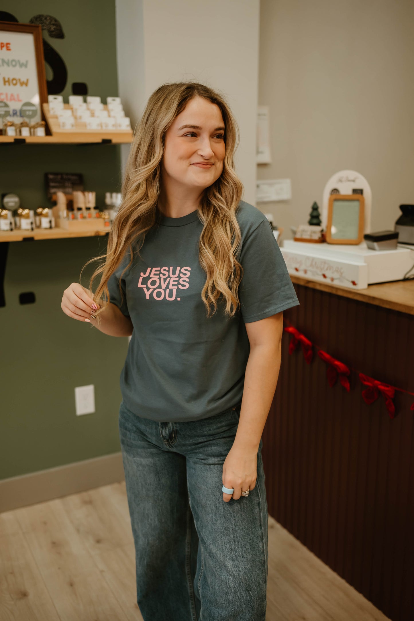 NAVY + PINK JLY TEE