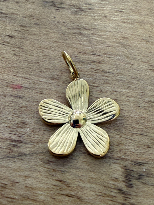 GOLD MEDIUM FLOWER CHARM
